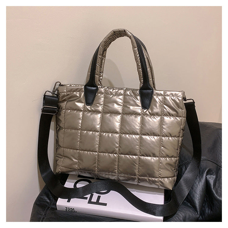 Bolso tipo chaqueta de algodón tipo bandolera con hombro para mujer de gran capacidad