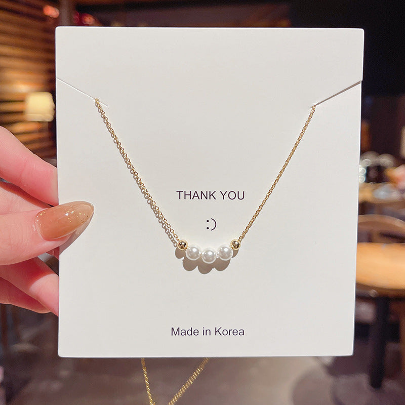 Collier de perles d'amour à coutures assorties pour femmes