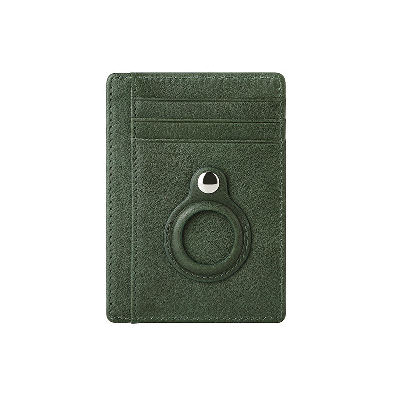 Cartera con tarjetero multifuncional de piel de vaca de primera capa para hombre