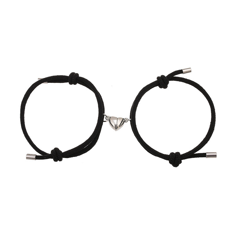 Bracelet de couple d'aspiration d'aimant d'amour en alliage