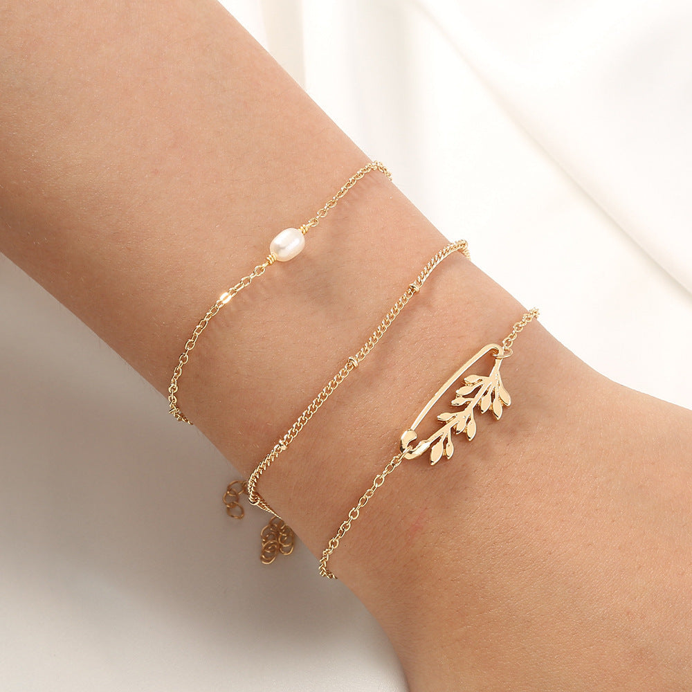 Special-interest Design Pentagram Tassel Bracelet 3-piece Set