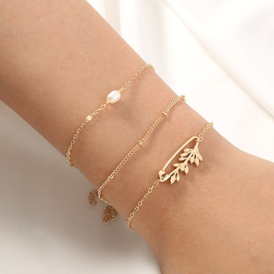 Special-interest Design Pentagram Tassel Bracelet 3-piece Set