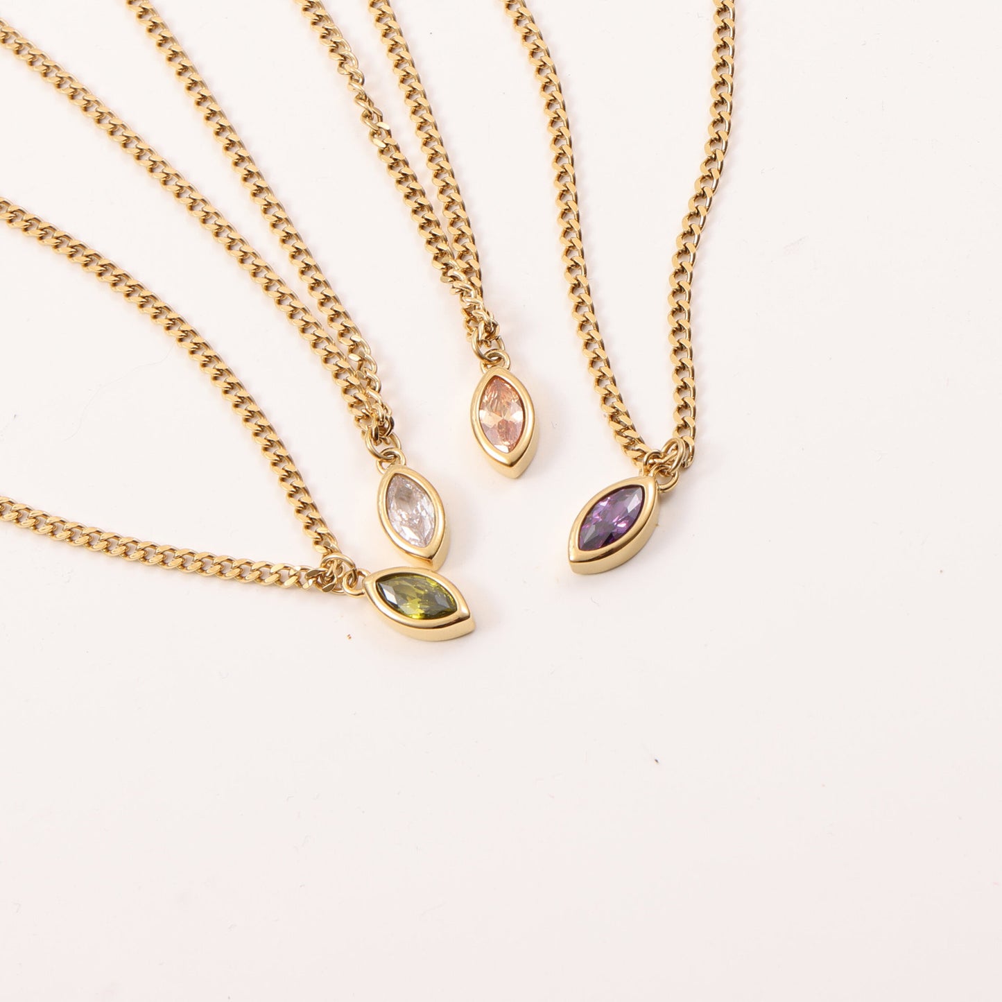 Fashion Multicolor Eye Zircon Necklace