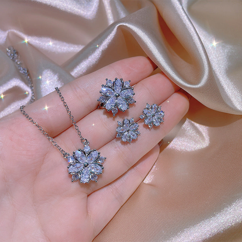 Zircon Wedding Jewelry Suit Women