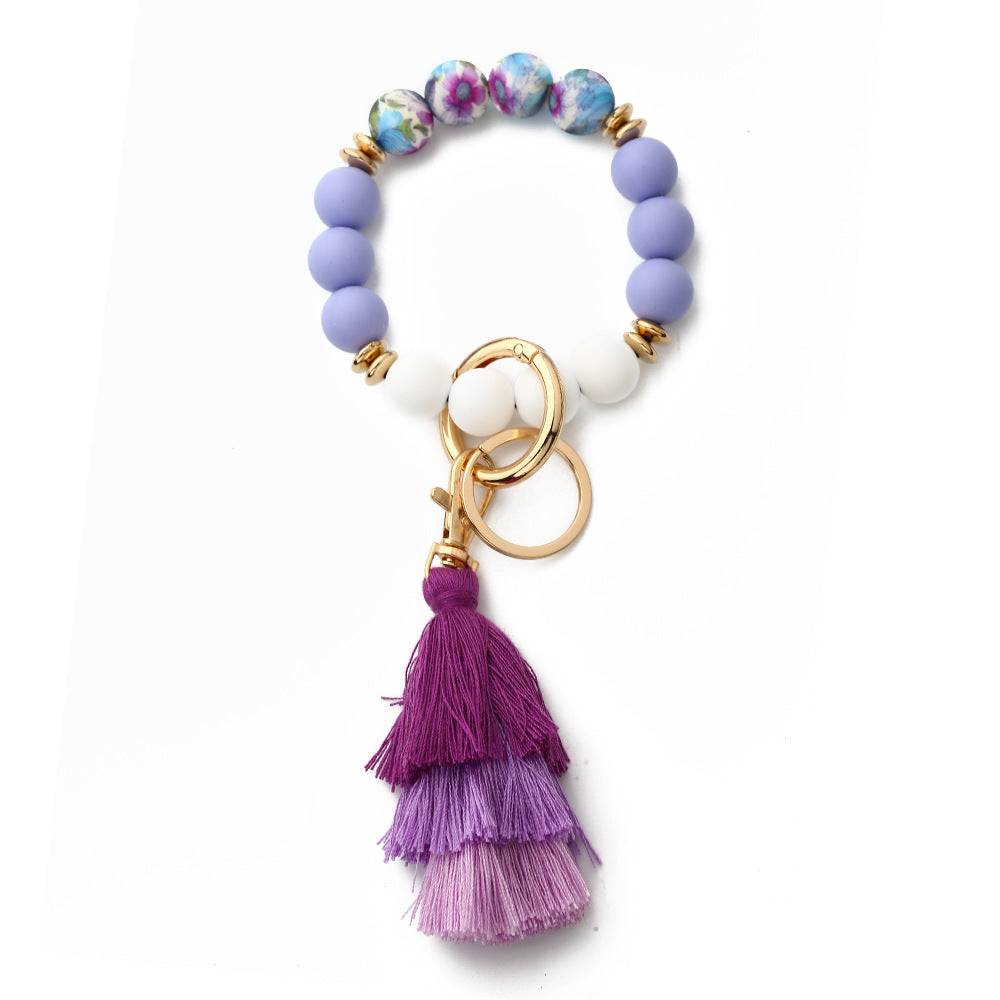 Bohemian Style Tassel Pattern Silica Gel Bracelet