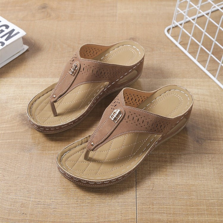 Sandales compensées en strass de grande taille pour femmes