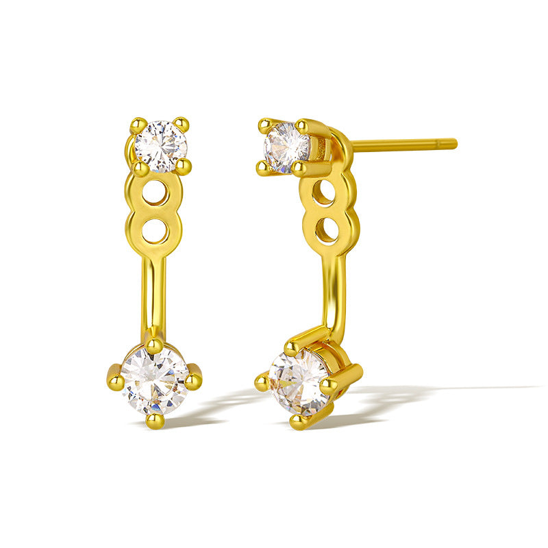 Personalized Minimalist Design Stitching Combination Ear Studs