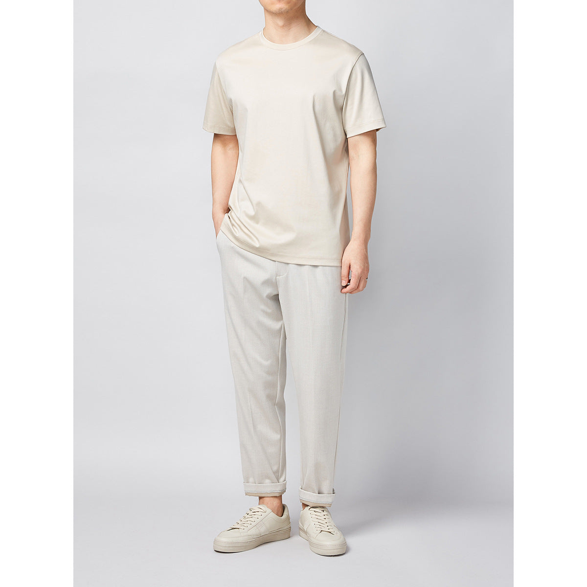 Long-staple Cotton Liquid Ammonia Short-sleeved T-shirt