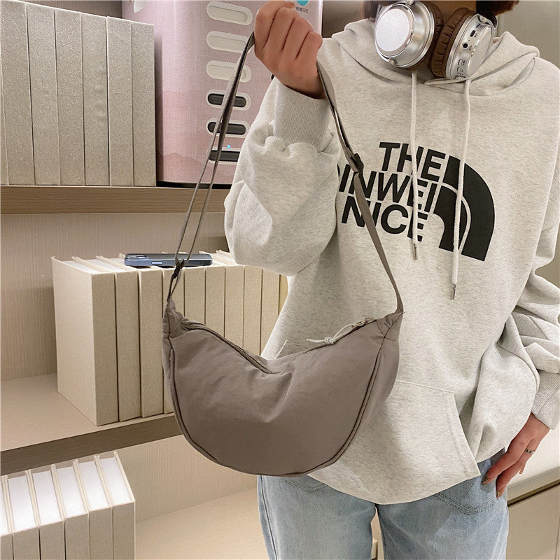 Sac messager à bandoulière de Style occidental, couleur unie, à la mode, assorti avec tout, Style coréen Ins