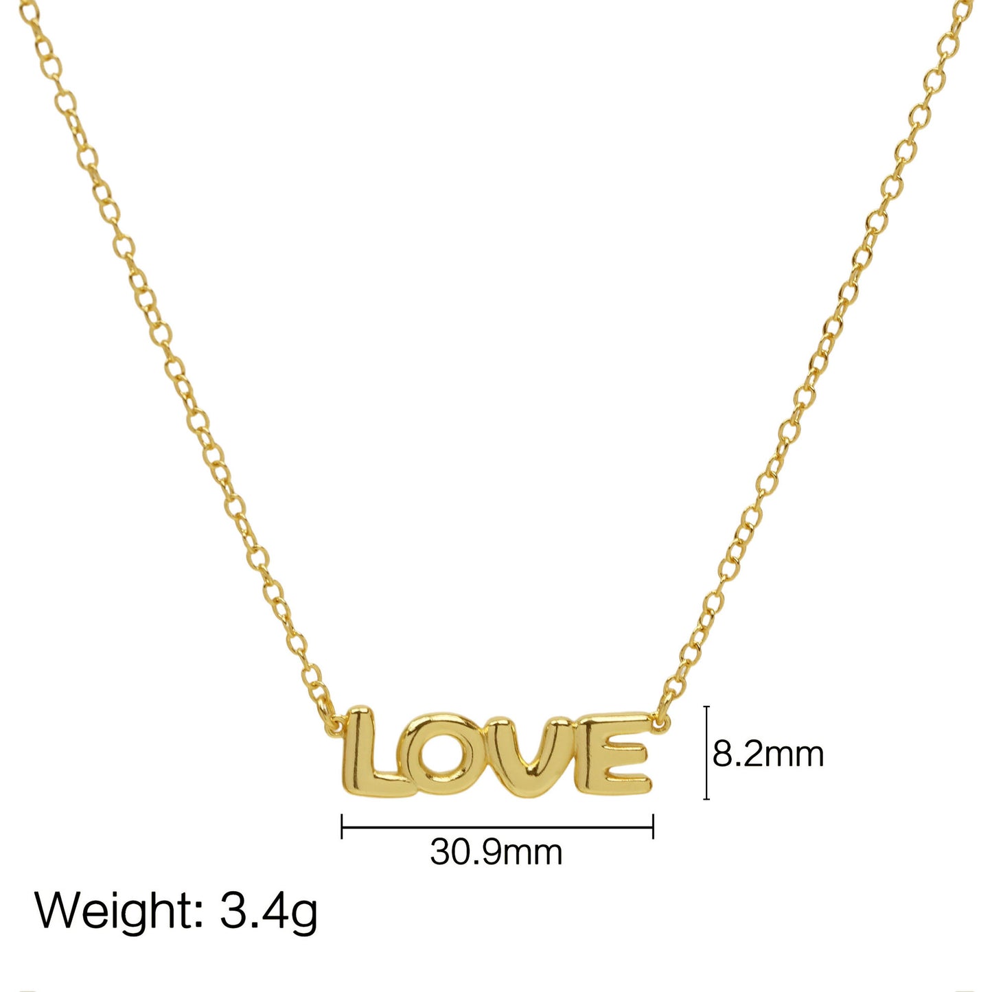 Fashion 18K Gold Brass Balloon Necklace