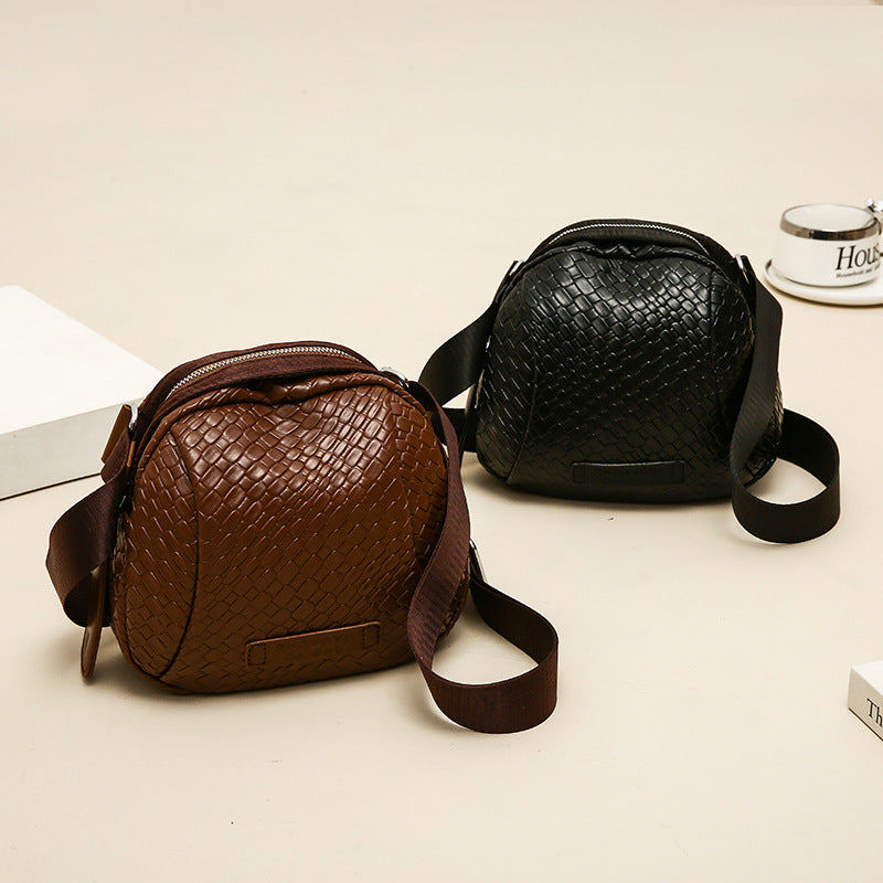 Sac messager à bandoulière en PU tissé