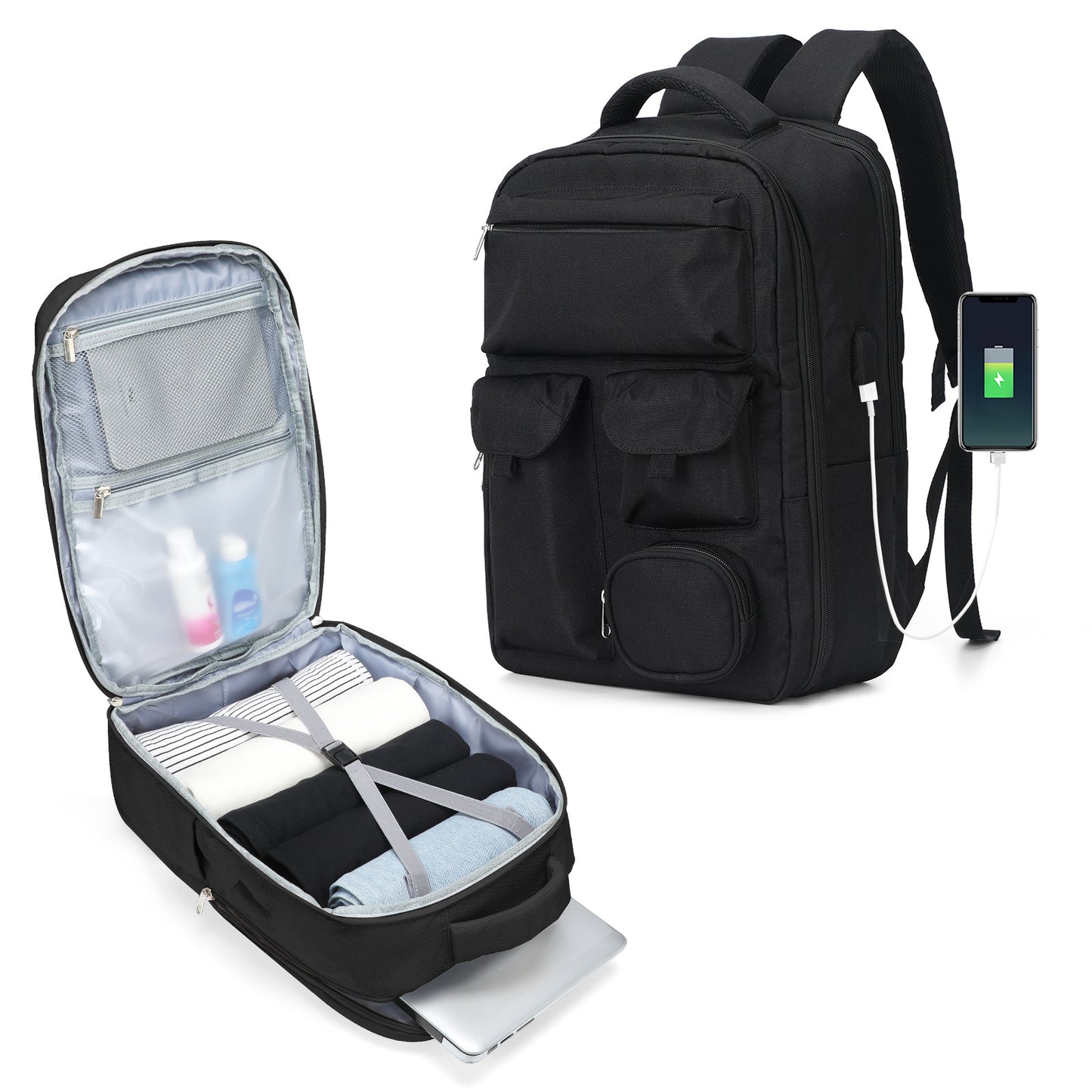 Mochila escolar portátil de gran capacidad para exteriores, a la moda, para hombres y mujeres