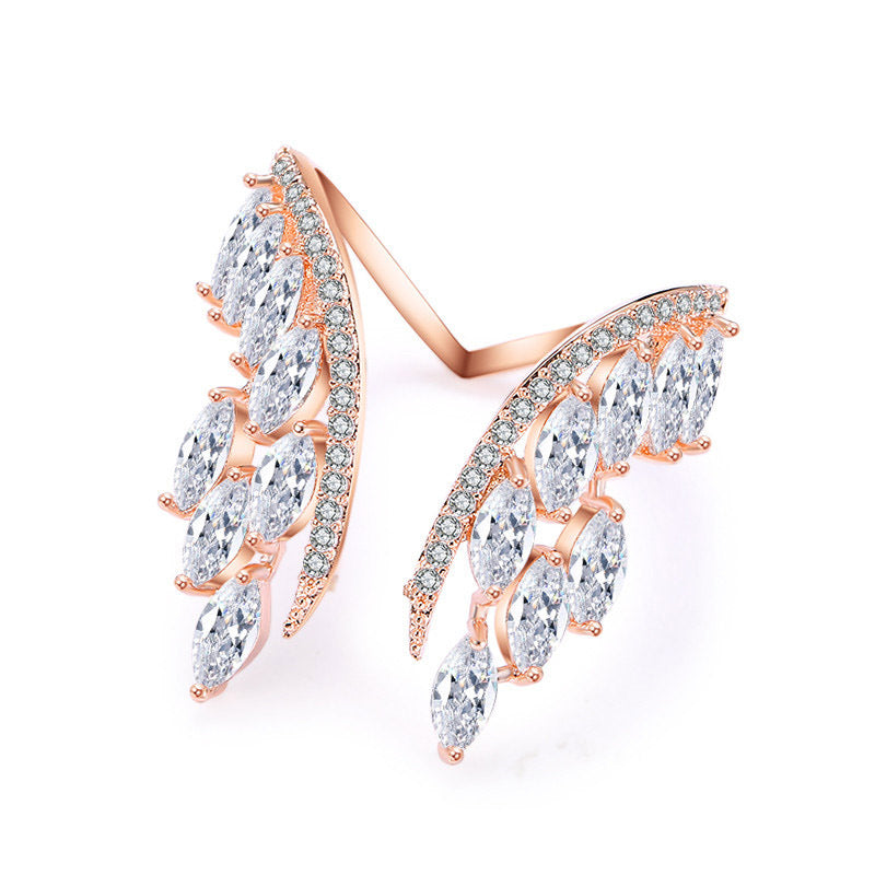 Angel Wings Copper Ring Female