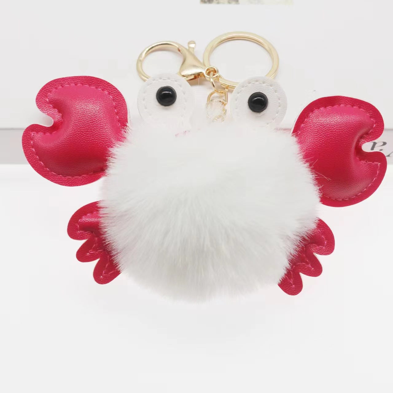 Pendentif porte-clés crabe mignon de dessin animé