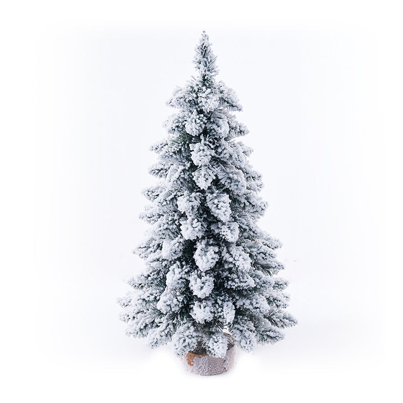 Petit sapin de Noël floqué Mini sapin de Noël