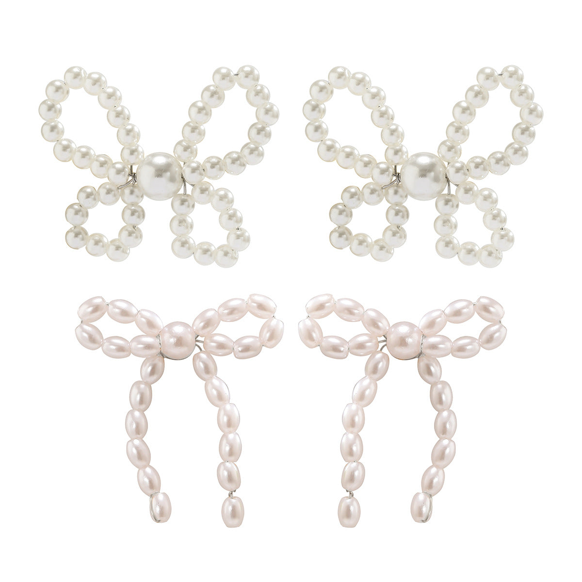 Boucles d'oreilles à pampilles françaises, nœud européen et américain, simples