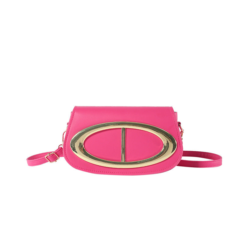 Bolso mensajero de un solo hombro con cerradura estilo occidental de buena textura elegante