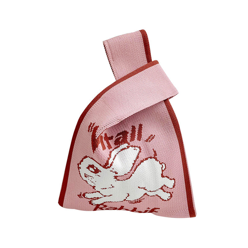 Bolso de hombro de punto Moon Rabbit