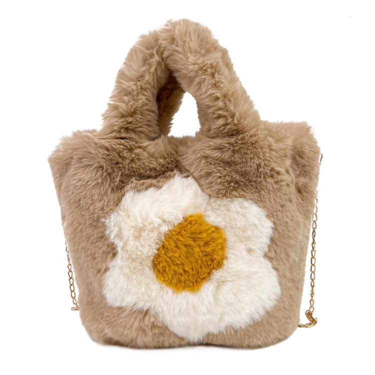 Women's Fashion Simple Omelette Flower Messenger Bag