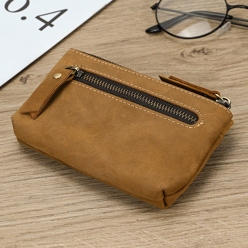 Porte-Monnaie en Cuir Crazy Horse Homme