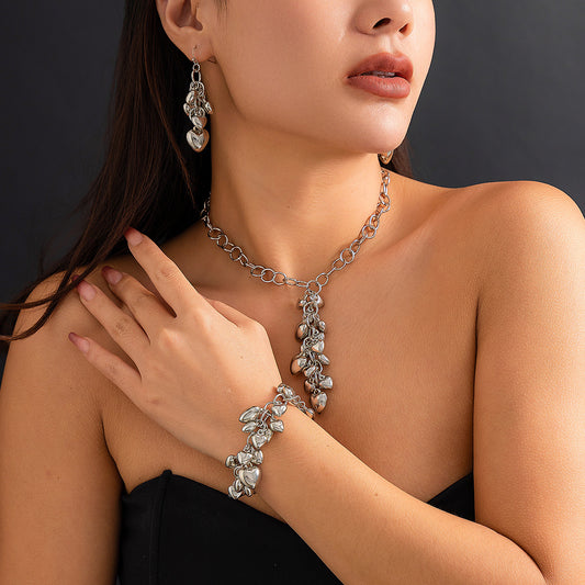 Collier pendentif coeur chaîne de mode