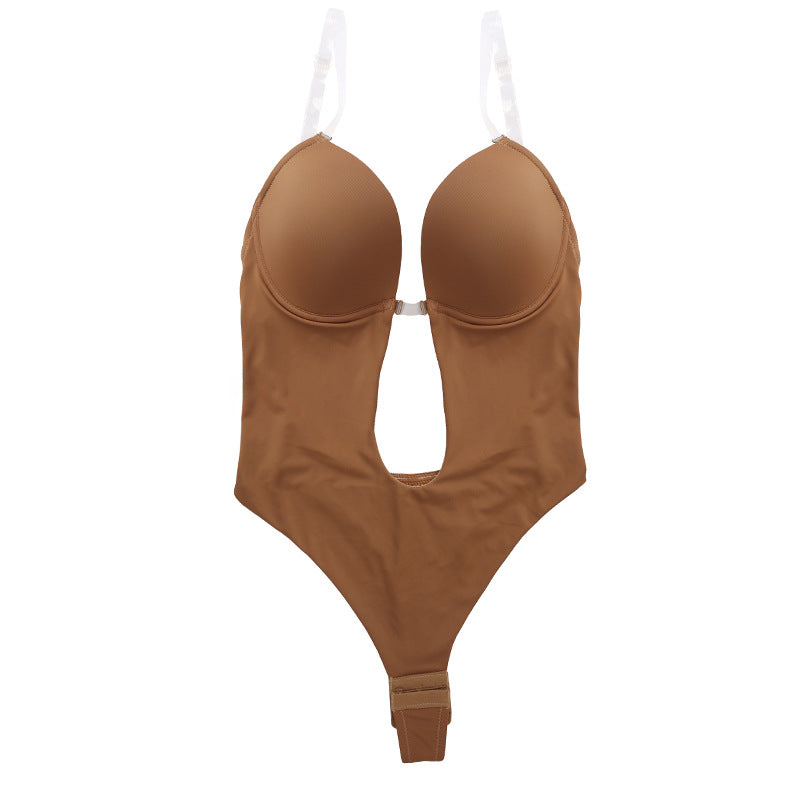 Sujetador invisible con tirantes para el hombro, sin espalda, sin costuras, fajas de una pieza