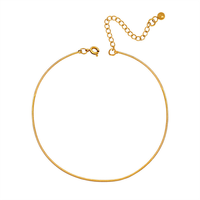Bracelet de cheville en or 18 carats plaqué qui ne se décolore pas.