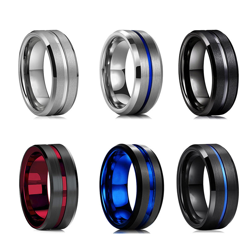 Fashion Personalized Bilateral Frosted Ring