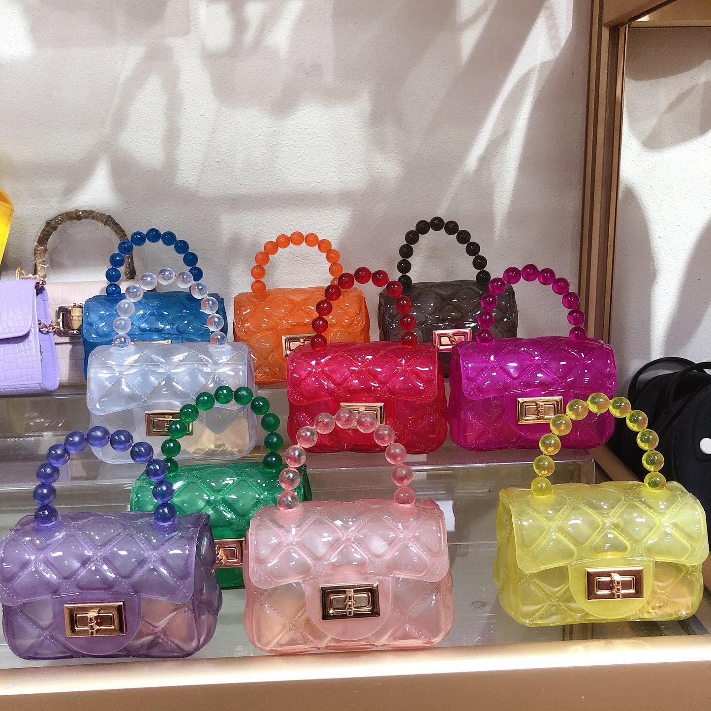 All-match Diamond Chain Pearl Messenger Bag