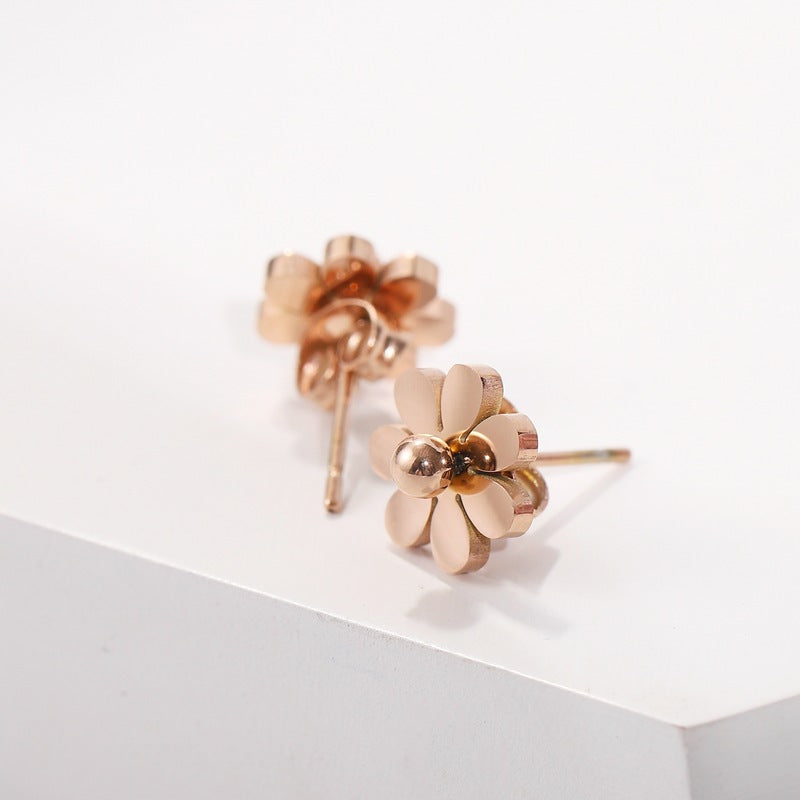 Titanium Steel Ear Studs Women's Simple Tassel