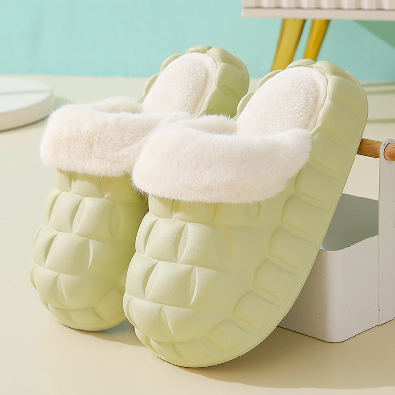 Pantoufles en coton détachables pour femmes, dessin animé pour la maison