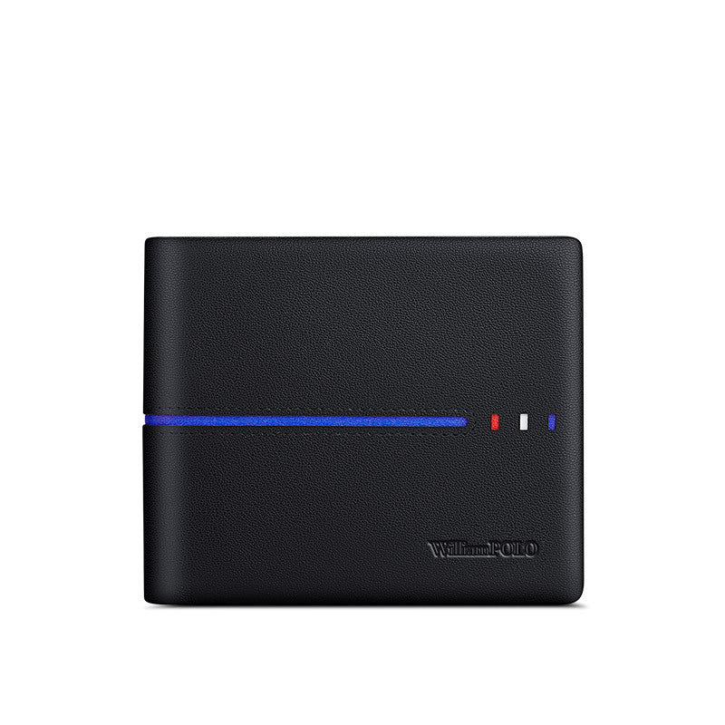 Cartera para hombre Piel de vacuno de primera capa informal que combina con todo