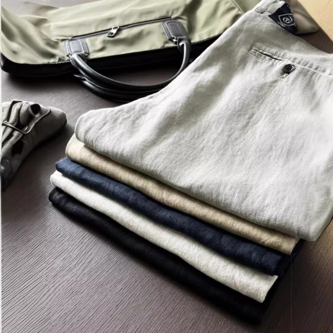 Men's Linen Straight Casual Pants