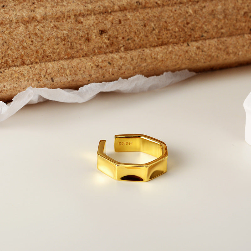 Bague Géométrique Brillante Pour Femme