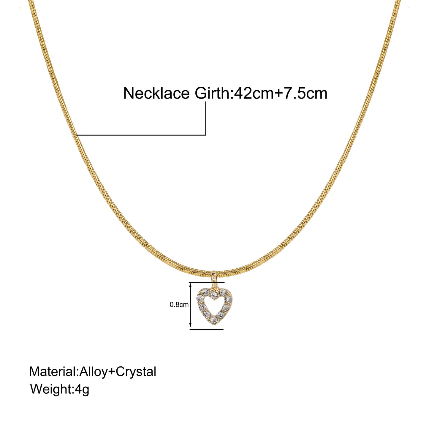 Chaîne de pull assortie avec tout, bijoux en Zircon, collier avec pendentif en forme de cœur de pêche