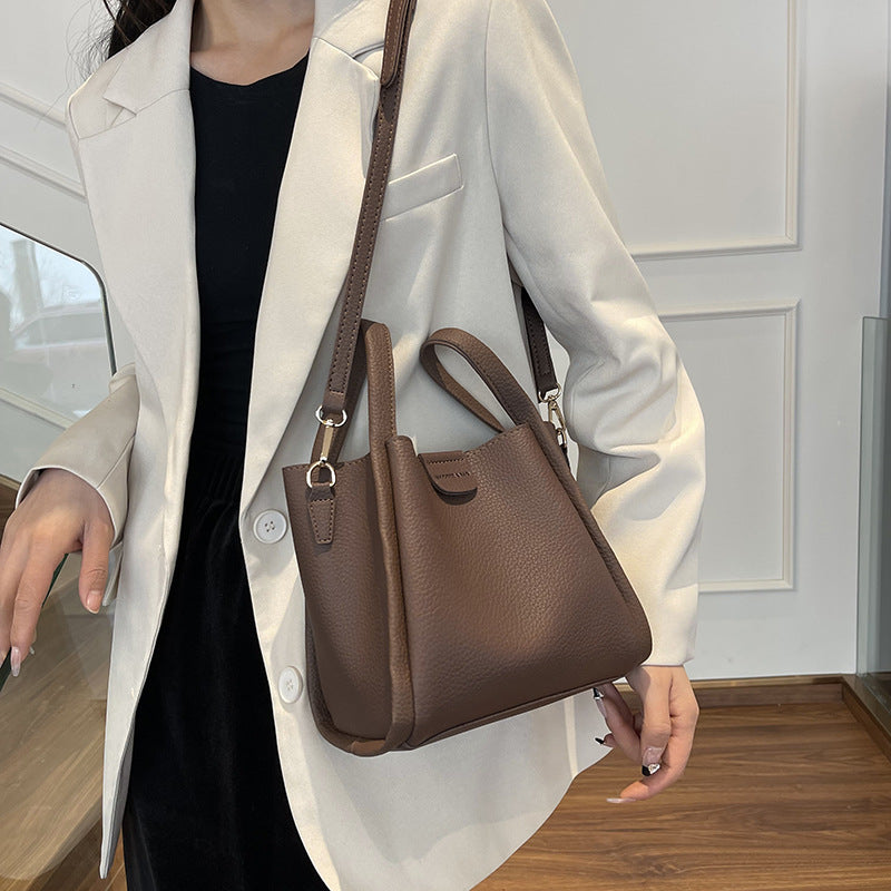 Bolso de mujer con patrón de lichi, cubo, moda, portátil