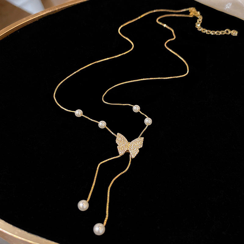 Collier de perles d'amour à coutures assorties pour femmes