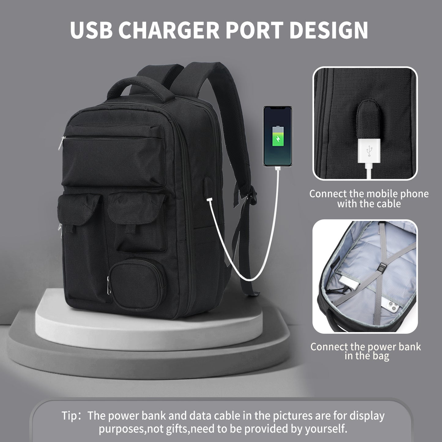 Mochila escolar portátil de gran capacidad para exteriores, a la moda, para hombres y mujeres