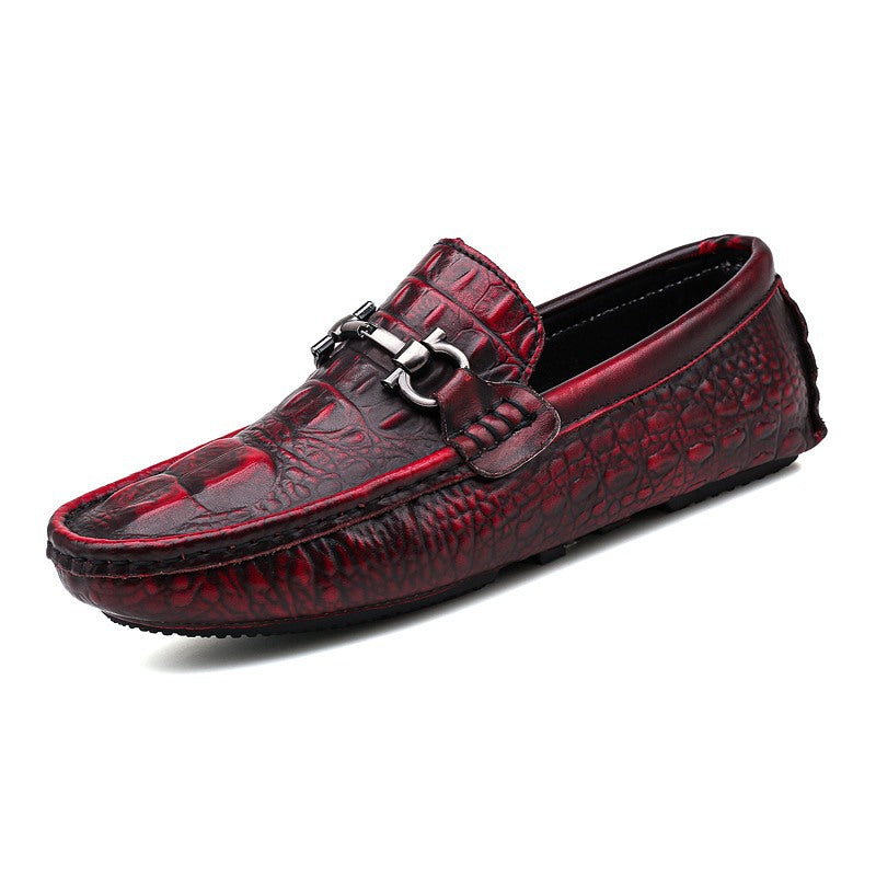 Gommino motif Crocodile chaussures pour hommes chaussures d'affaires respirantes