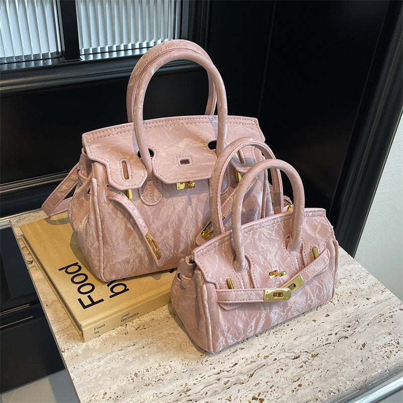 Bolso de gran capacidad portátil de moda retro para mujer