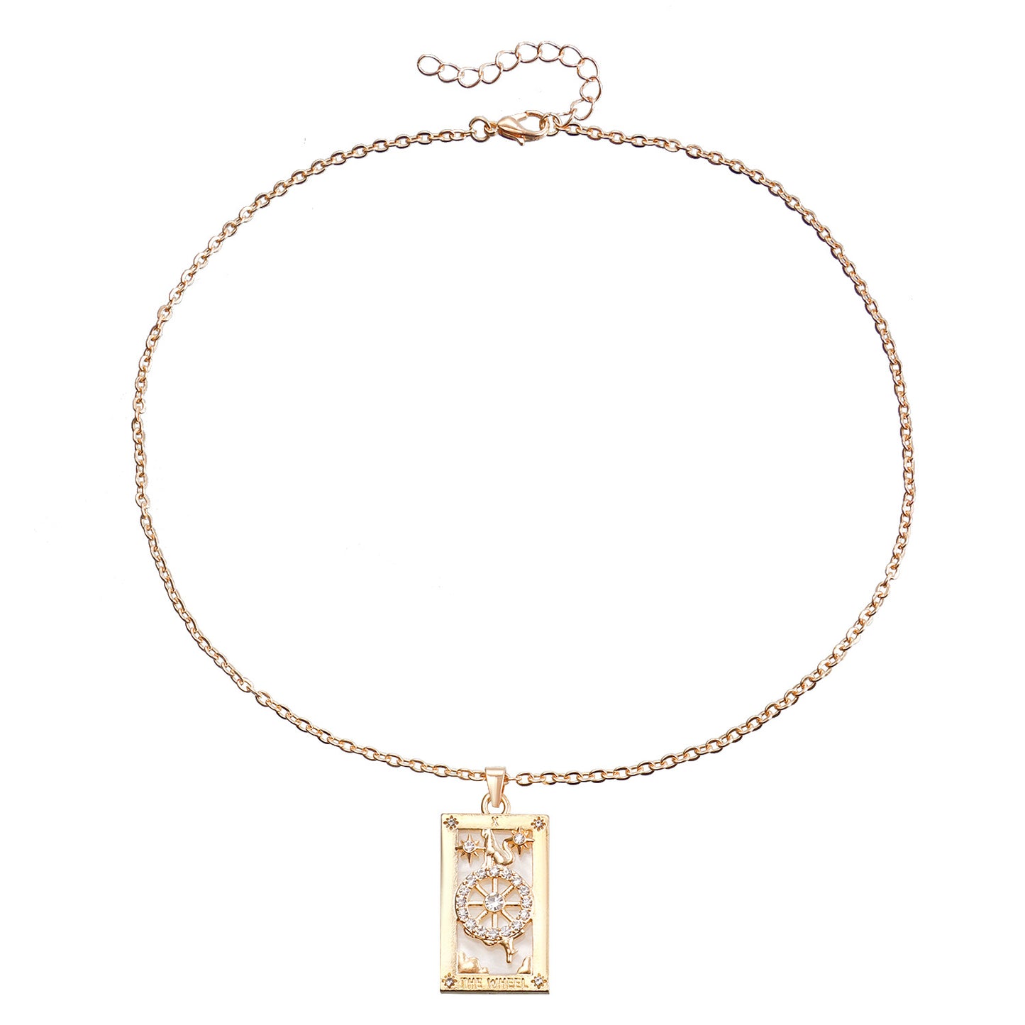 Adorno Simple Chica Caliente Placa Cuadrada Collar Mujer