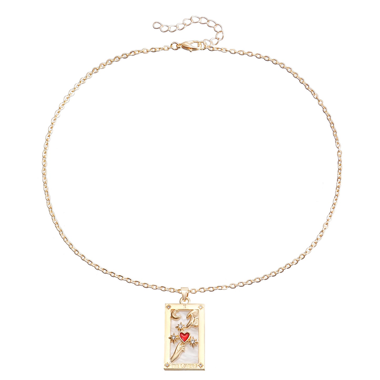 Adorno Simple Chica Caliente Placa Cuadrada Collar Mujer