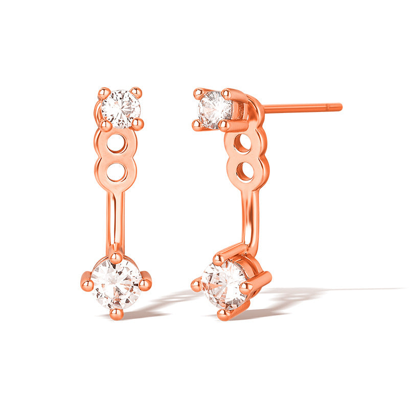 Personalized Minimalist Design Stitching Combination Ear Studs