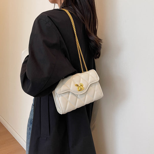 Petit sac carré avec chaîne en diamant pour femmes
