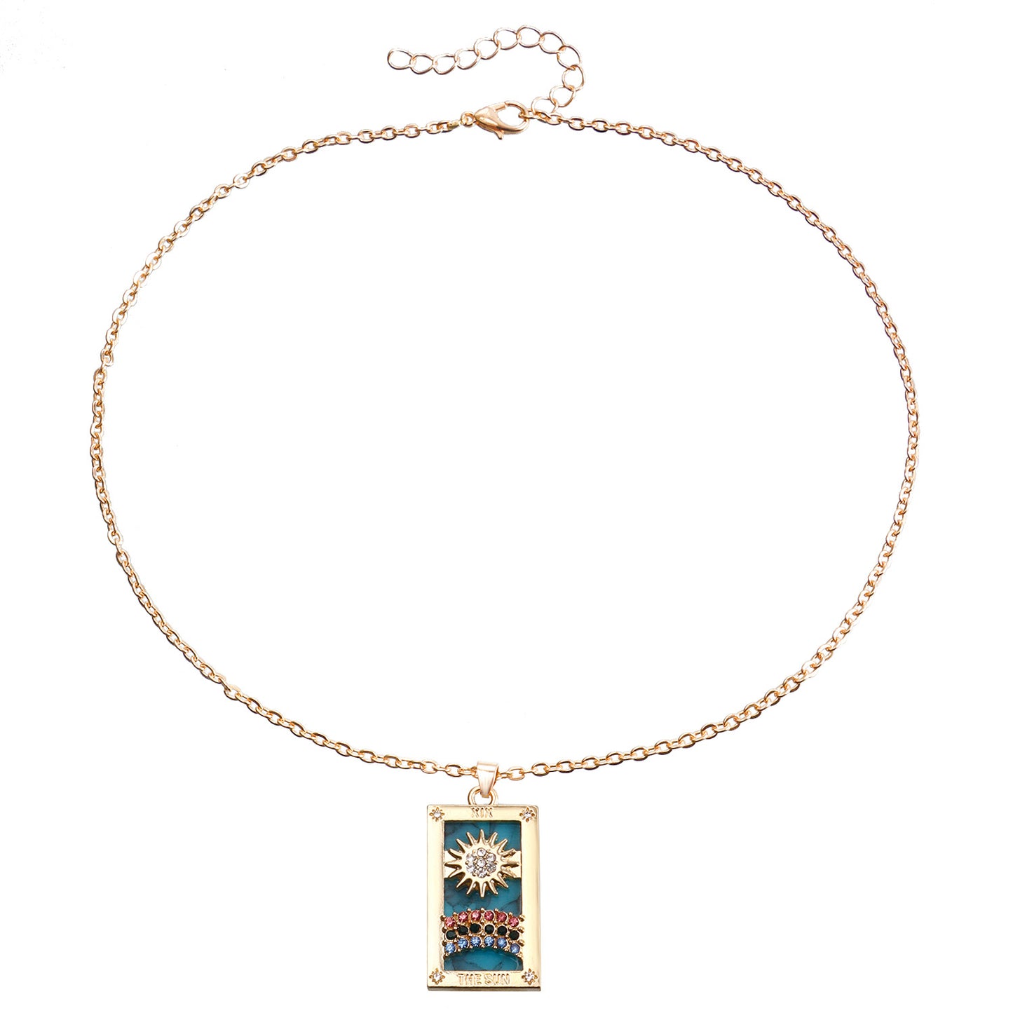 Adorno Simple Chica Caliente Placa Cuadrada Collar Mujer