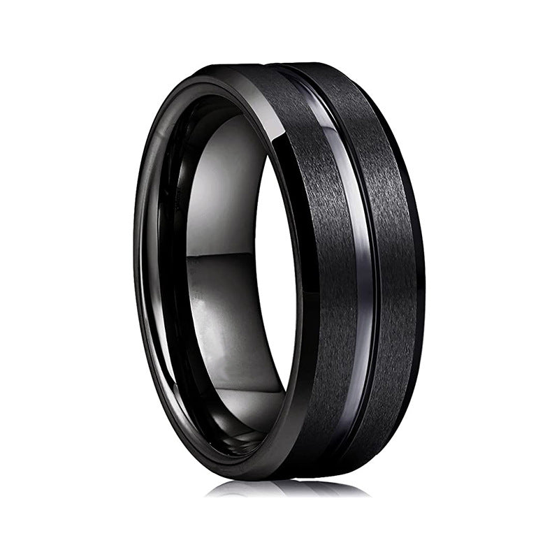 Fashion Personalized Bilateral Frosted Ring