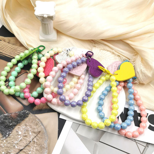 Porte-clés pour étui de téléphone bricolage, couleur bonbon à la mode