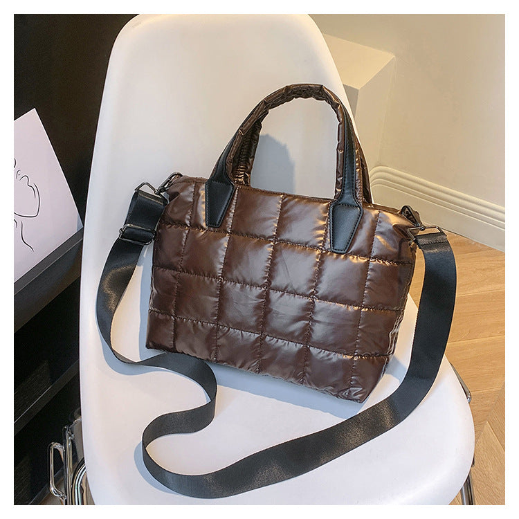 Bolso tipo chaqueta de algodón tipo bandolera con hombro para mujer de gran capacidad