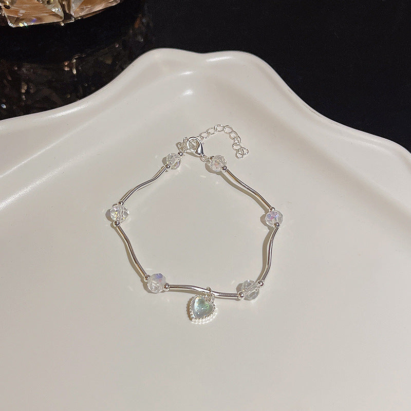 Pulsera versátil de perlas y flores de circón