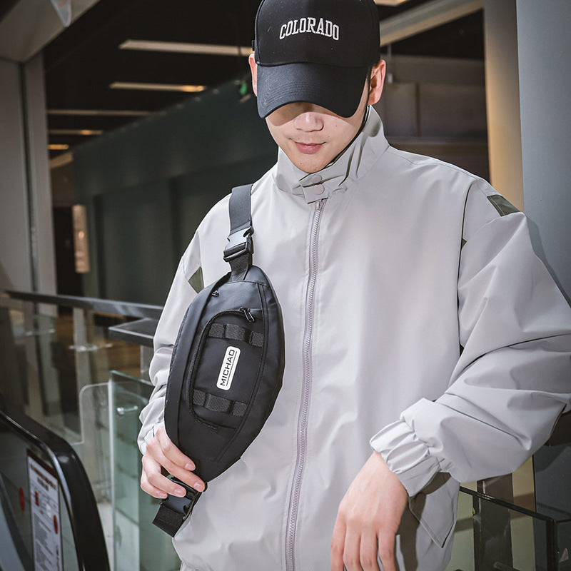 Sac de poitrine pour vêtements de travail, tendance de rue, sac à bandoulière personnalisé Hip Hop